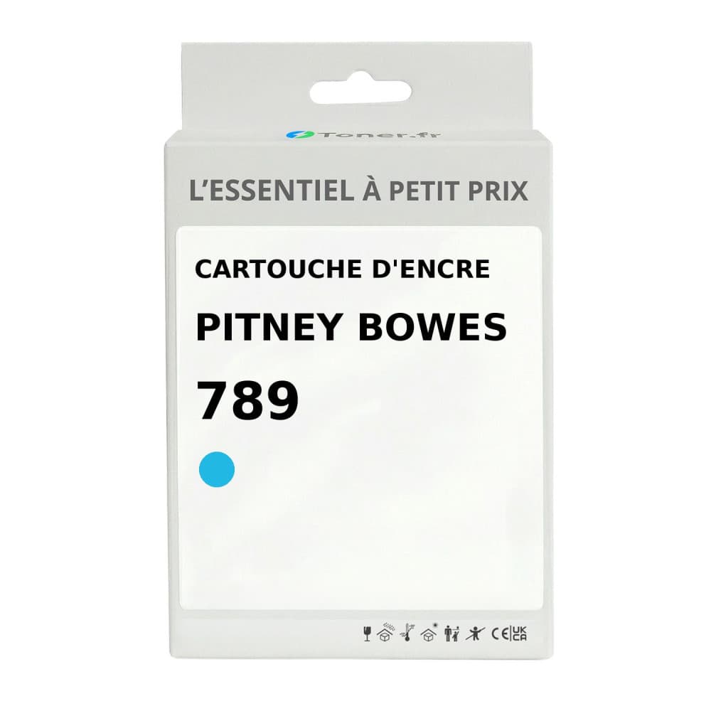 Cartouche d'encre compatible Pitney Bowes 789 Bleu