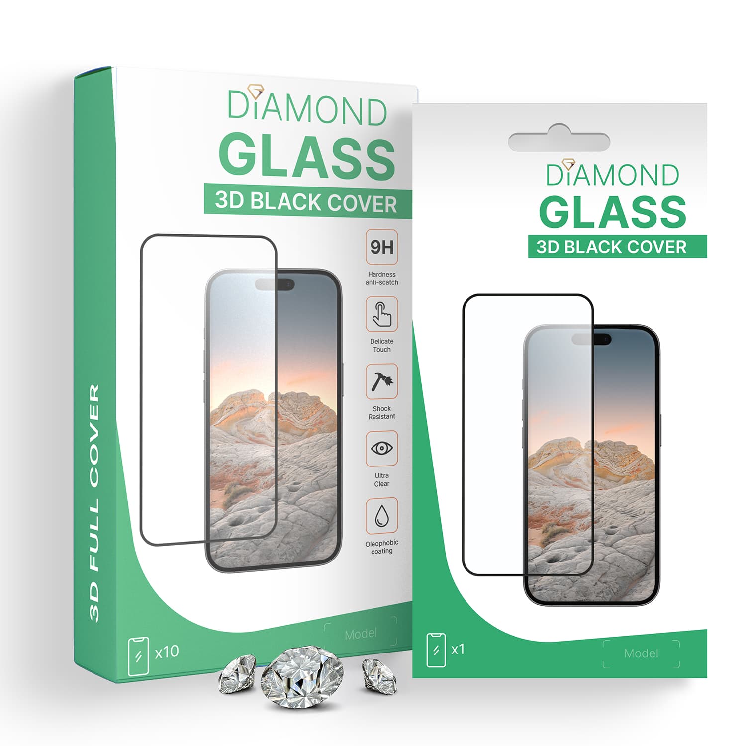 PT line Diamond Glass Anti-Static Curved für Motorola Moto G85 5G (3D mit schwarzem Rahmen)